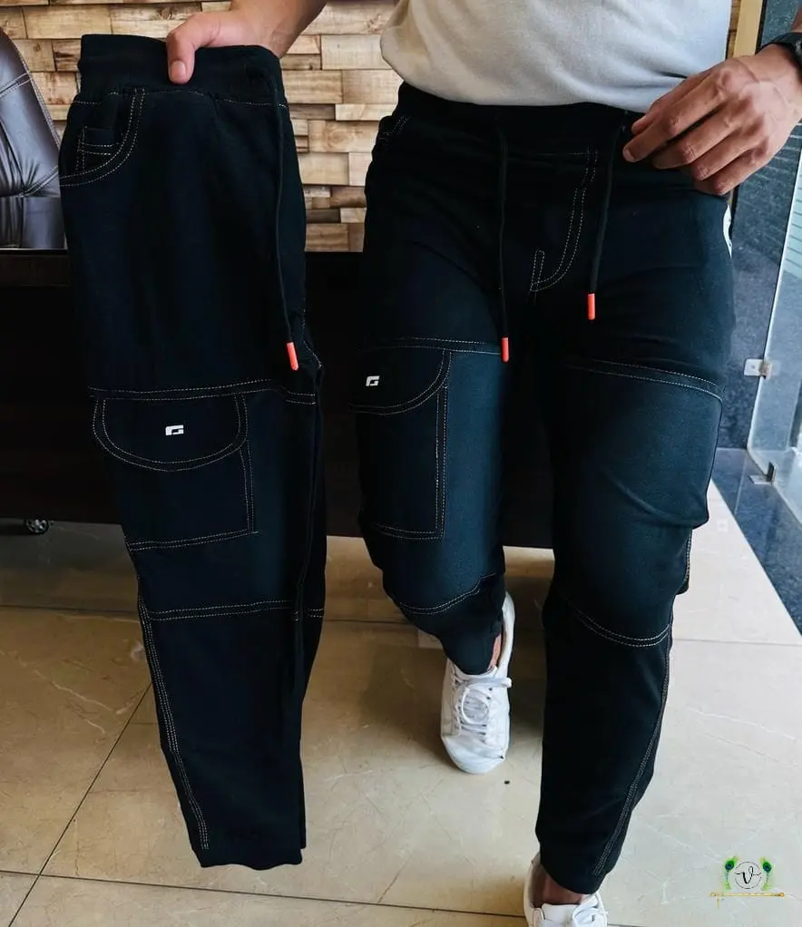 DENIM STYLE JOGGERS  